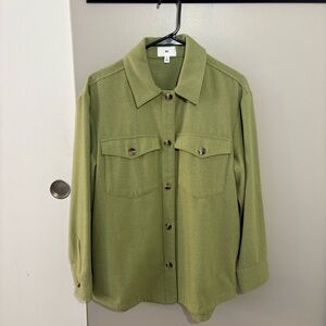 BP by Nordstrom Green Fleece Oversized Shacket